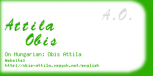 attila obis business card